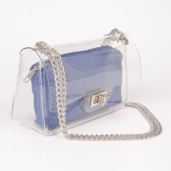 Clear Bag W/ Denim Pouch - Picture 5 of 7